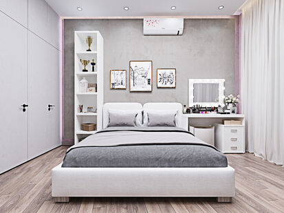 Фото № 6: Дизайн-проект трехкомнатной квартиры 73.82  м² Современный стиль для ЖК Foriver