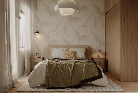 Фото № 4: Дизайн-проект двухкомнатной квартиры 34.95  м² Современный стиль для ЖК Хай Вэй