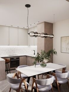 Фото № 4: Дизайн-проект трехкомнатной квартиры 98.77  м² Современный стиль для ЖК в г. Раменское