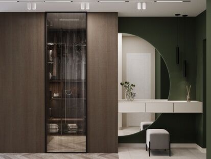 Фото № 3: Дизайн-проект трехкомнатной квартиры 98.77  м² Современный стиль для ЖК в г. Раменское