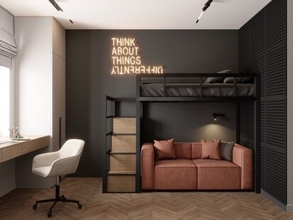 Фото № 6: Дизайн-проект трехкомнатной квартиры 51.2  м² Стиль Модернизм для город-парк переделкино ближнее