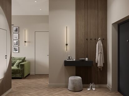 Фото № 2: Дизайн-проект трехкомнатной квартиры 51.2  м² Стиль Модернизм для город-парк переделкино ближнее