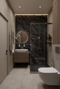 Фото № 4: Дизайн-проект трехкомнатной квартиры 51.2  м² Стиль Модернизм для город-парк переделкино ближнее