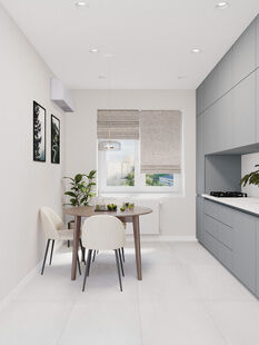 Фото № 5: Дизайн-проект двухкомнатной квартиры 70.4  м² Стиль Модернизм для ЖК Майские зори 2