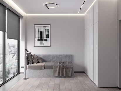 Фото № 4: Дизайн-проект четырехкомнатной квартиры 87.65  м² Стиль Модернизм для ЖК Symphony 34