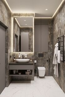 Фото № 6: Дизайн-проект четырехкомнатной квартиры 87.65  м² Стиль Модернизм для ЖК Symphony 34