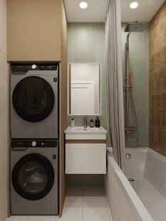 Фото № 4: Дизайн-проект трехкомнатной квартиры 84.86  м² Современный стиль для ЖК Наследие