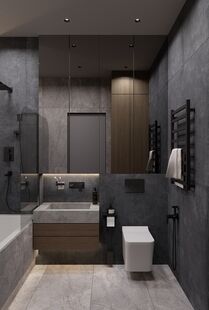 Фото № 3: Дизайн-проект трехкомнатной квартиры 70.8  м² Стиль Модернизм для ЖК Шагал