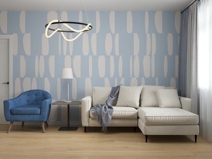 Фото № 1: Дизайн-проект двухкомнатной квартиры 50.84  м² Современный стиль для ЖК Московский