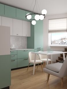 Фото № 5: Дизайн-проект двухкомнатной квартиры 50.84  м² Современный стиль для ЖК Московский