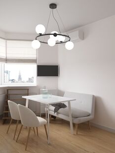 Фото № 2: Дизайн-проект двухкомнатной квартиры 50.84  м² Современный стиль для ЖК Московский