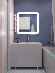 Фото № 6: Дизайн-проект двухкомнатной квартиры 50.84  м² Современный стиль для ЖК Московский