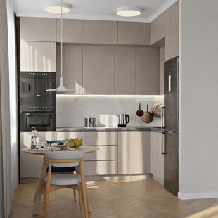 Фото № 2: Дизайн-проект двухкомнатной квартиры 52.32  м² Стиль Модернизм для ЖК Скандинавия