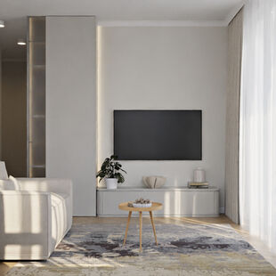 Фото № 3: Дизайн-проект двухкомнатной квартиры 52.32  м² Стиль Модернизм для ЖК Скандинавия