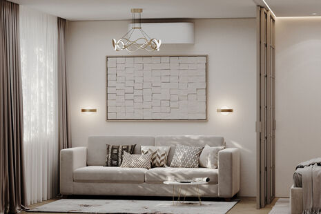 Фото № 2: Дизайн-проект однокомнатной квартиры 40.24  м² Современный стиль для ЖК Черемушки