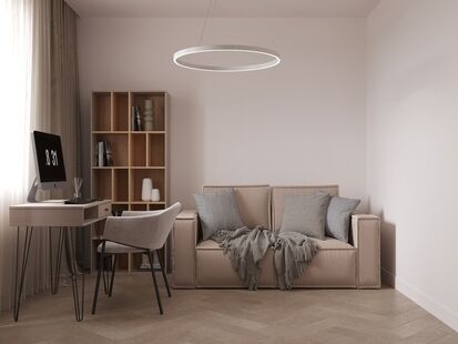 Фото № 3: Дизайн-проект трехкомнатной квартиры 72.11  м² Стиль Модернизм для ЖК Авангард