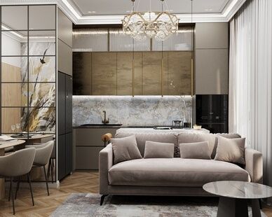 Фото № 1: Дизайн-проект четырехкомнатной квартиры 92.21  м² Стиль Модернизм для ЖК ILove