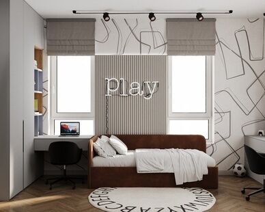 Фото № 5: Дизайн-проект четырехкомнатной квартиры 92.21  м² Стиль Модернизм для ЖК ILove