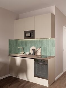 Фото № 5: Дизайн-проект квартиры-студии 22.6  м² Стиль Контемпорари для ЖК Перец