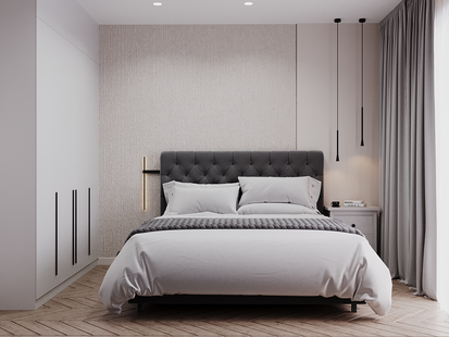 Фото № 4: Дизайн-проект двухкомнатной квартиры 39.76  м² Стиль Модернизм для ЖК Holland Park