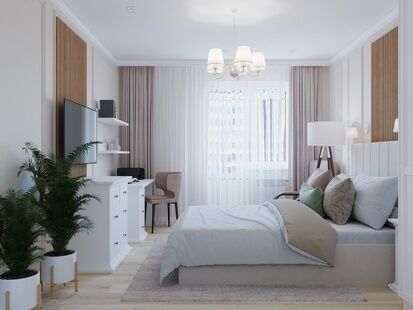 Фото № 1: Дизайн-проект трехкомнатной квартиры 60.7  м² Скандинавский стиль для ЖК в г. Одинцово