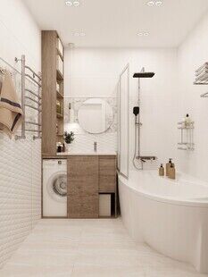 Фото № 2: Дизайн-проект трехкомнатной квартиры 60.7  м² Скандинавский стиль для ЖК в г. Одинцово