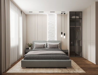 Фото № 1: Дизайн-проект двухкомнатной квартиры 40.4  м² Стиль Модернизм для ЖК Highway