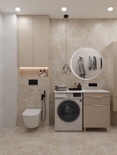 Фото № 2: Дизайн-проект двухкомнатной квартиры 40.4  м² Стиль Модернизм для ЖК Highway