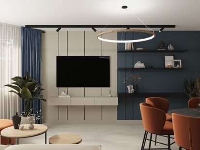 Фото № 1: Дизайн-проект двухкомнатной квартиры 57.71  м² Стиль Модернизм для ЖК Полины Осипенко 2к2