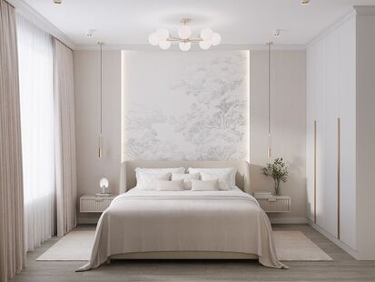 Фото № 2: Дизайн-проект трехкомнатной квартиры 90.1  м² Стиль Модернизм для ЖК Лесной квартал