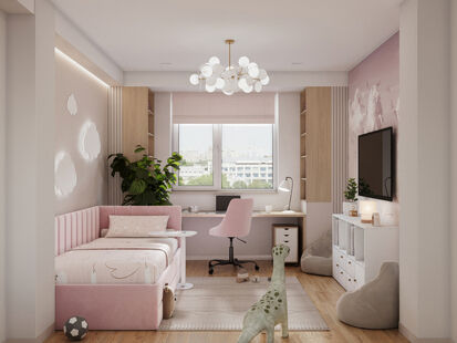 Фото № 4: Дизайн-проект трехкомнатной квартиры 69.97  м² Стиль Модернизм для ЖК Доброгород