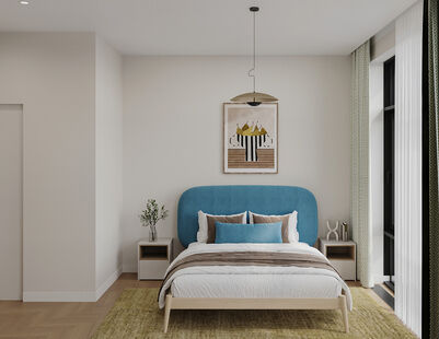 Фото № 4: Дизайн-проект трехкомнатной квартиры 79.03  м² Стиль Фьюжн для ЖК ILove