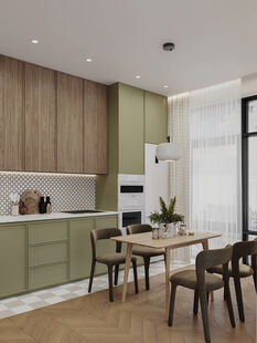 Фото № 6: Дизайн-проект трехкомнатной квартиры 79.03  м² Стиль Фьюжн для ЖК ILove