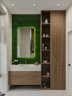 Фото № 3: Дизайн-проект трехкомнатной квартиры 79.03  м² Стиль Фьюжн для ЖК ILove