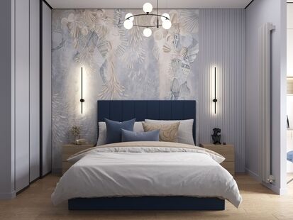 Фото № 1: Дизайн-проект четырехкомнатной квартиры 75.1  м² Стиль Модернизм для ЖК Серебрица