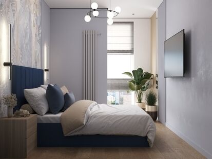 Фото № 4: Дизайн-проект четырехкомнатной квартиры 75.1  м² Стиль Модернизм для ЖК Серебрица