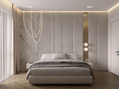 Фото № 6: Дизайн-проект четырехкомнатной квартиры 78.7  м² Стиль Модернизм для ЖК Метрополия