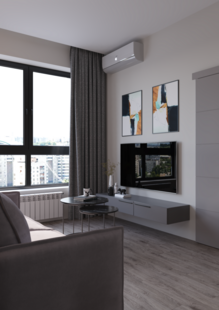 Фото № 6: Дизайн-проект двухкомнатной квартиры 34.7  м² Современный стиль для ЖК Holland Park