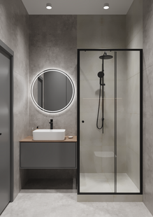 Фото № 5: Дизайн-проект двухкомнатной квартиры 34.7  м² Современный стиль для ЖК Holland Park