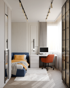 Фото № 3: Дизайн-проект четырехкомнатной квартиры 95.5  м² Современная классика для ЖК Фестиваль Парк