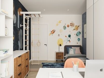 Фото № 4: Дизайн-проект трехкомнатной квартиры 64.74  м² Стиль Модернизм для ЖК Наука