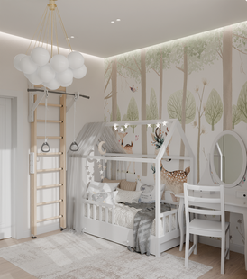 Фото № 4: Дизайн-проект трехкомнатной квартиры 76.8  м² Современный стиль для ЖК Изумрудный бор