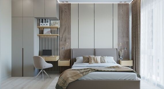 ЖК "Метрополия": готовый дизайн проект в стиле "Модернизм". Площадь 100.1 м² - фото №4