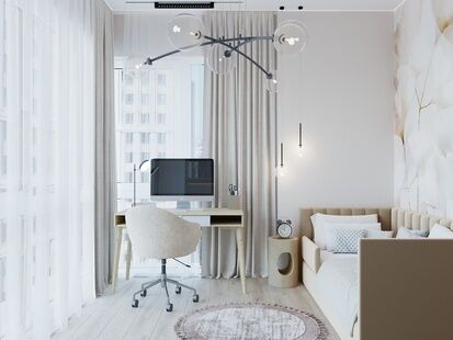 Фото № 1: Дизайн-проект пятикомнатной квартиры 100.1  м² Стиль Модернизм для ЖК Метрополия