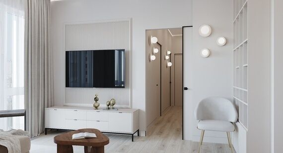 ЖК "Метрополия": готовый дизайн проект в стиле "Модернизм". Площадь 100.1 м² - фото №5