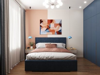 Фото № 4: Дизайн-проект двухкомнатной квартиры 37.28  м² Стиль Контемпорари для ЖК Скандинавия