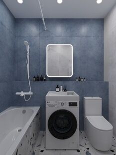 Фото № 5: Дизайн-проект двухкомнатной квартиры 37.28  м² Стиль Контемпорари для ЖК Скандинавия