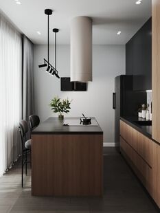 Фото № 1: Дизайн-проект трехкомнатной квартиры 79.13  м² Стиль Модернизм для ЖК в г. Мончегорск