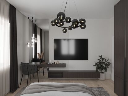 Фото № 3: Дизайн-проект дома/коттеджа 79.4  м² Стиль Модернизм для этажа частного дома в г. чехов