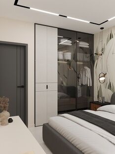 Фото № 6: Дизайн-проект двухкомнатной квартиры 39.15  м² Современный стиль для ЖК Метрополия